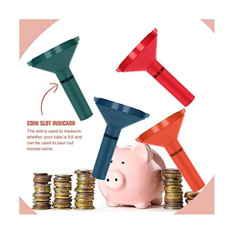Coin Sorter with Coin Wrappers for All Coins, Coin Counter Tubes Plastic with 150pcs Coin Rollswrap