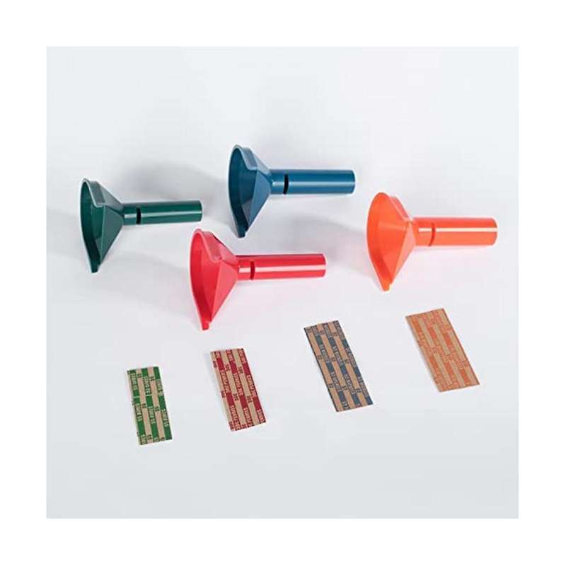 Coin Sorter with Coin Wrappers for All Coins, Coin Counter Tubes Plastic with 150pcs Coin Rollswrap