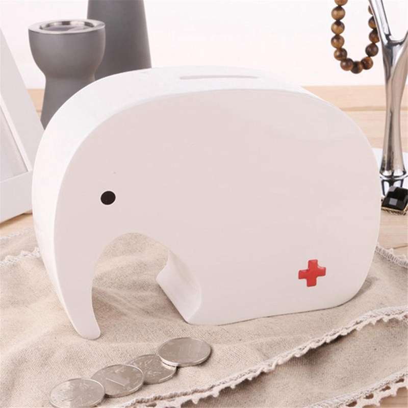 Coin Piggy Bank for Kids Box Metal Elephant Commemorative Money Bank Saving Box Children's Gifts