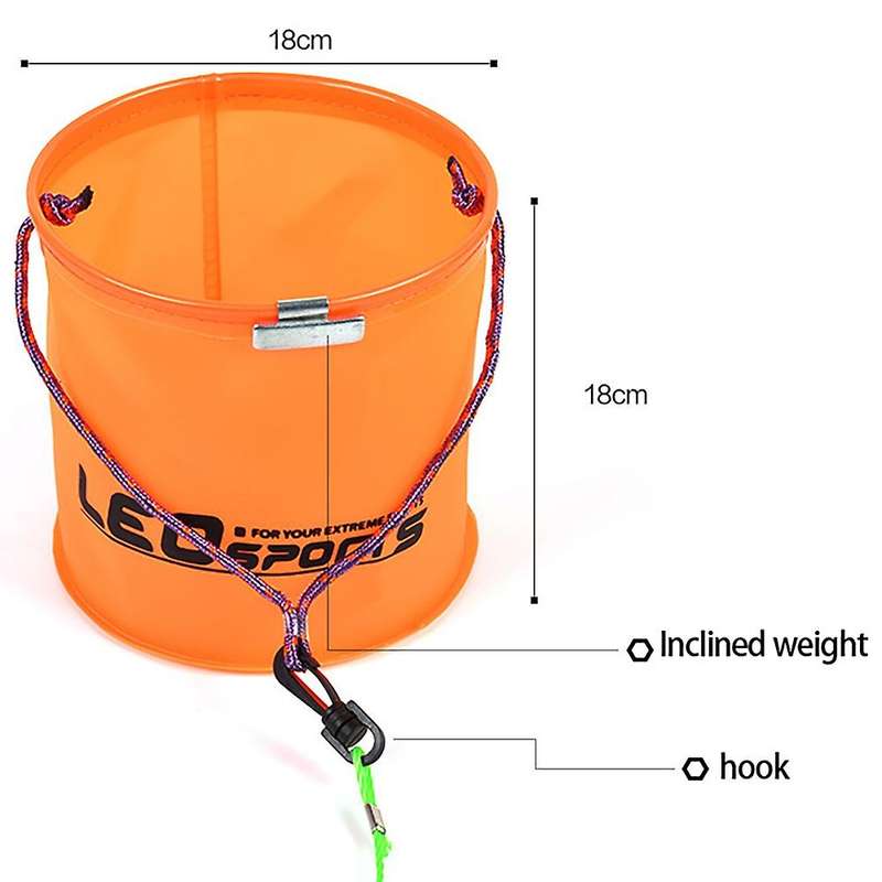 Collapsible Bucket Compact Portable Camping Bucket Foldable Water Bucket for Camping Boating Traveli
