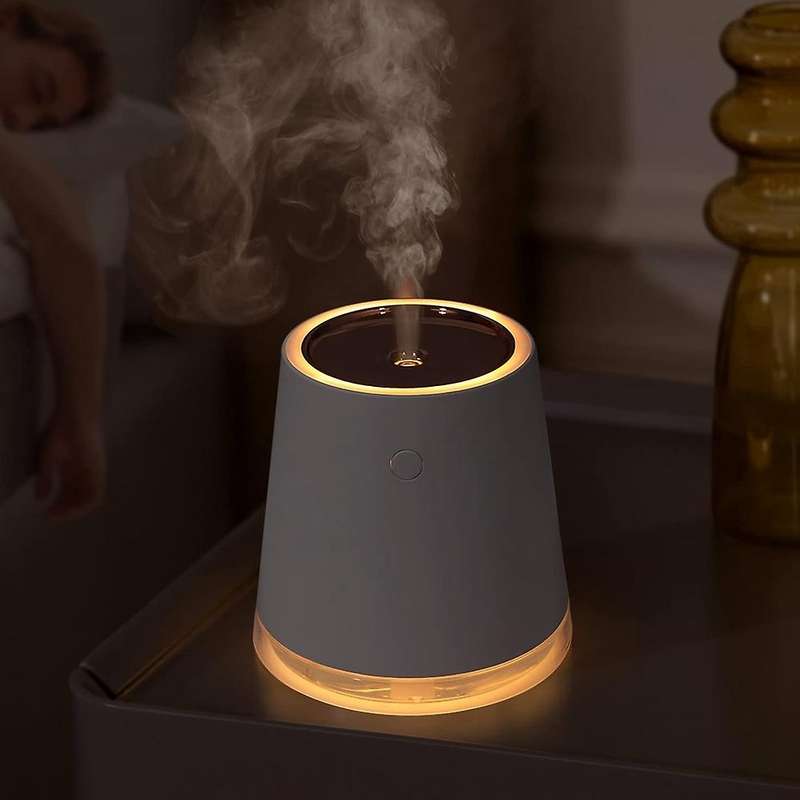 Cold Fog Humidifier with Night Light Baby Room Bedroom Home Office Silent Ultrasonic Air Humidifier
