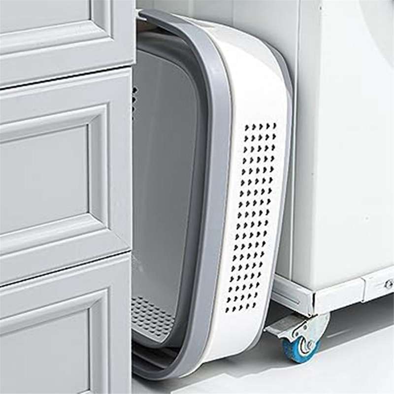 Collapsible Laundry Basket, Foldable Laundry Basket PP with Handles,Pop-Up Storage Container/Hamper