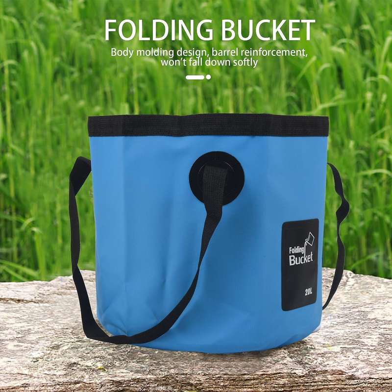 Collapsible Bucket with Handle Portable Outdoor Basin Fishing Bucket Folding Bucket for Camping Hiki