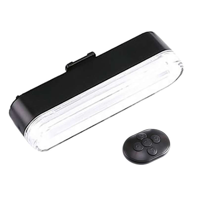 Color Bike Tail Light with Turn Signals Ultra Bright RGB Lights Wireless Remote Bicycle Rear Light f