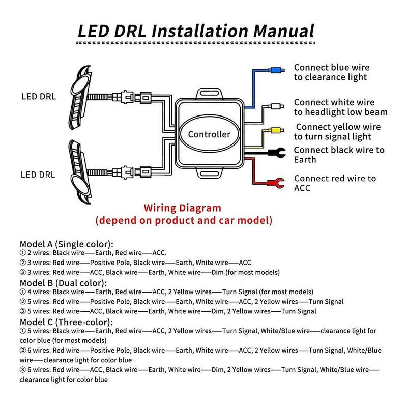 -color Daytime Running Light Fog Light Led For