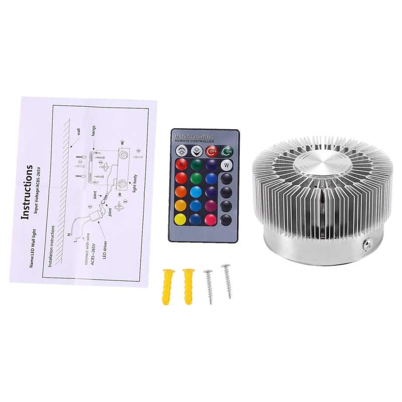 Colorful RGB Sunflower Wall Lamp Led Lighting Compatible Indoor Decoration