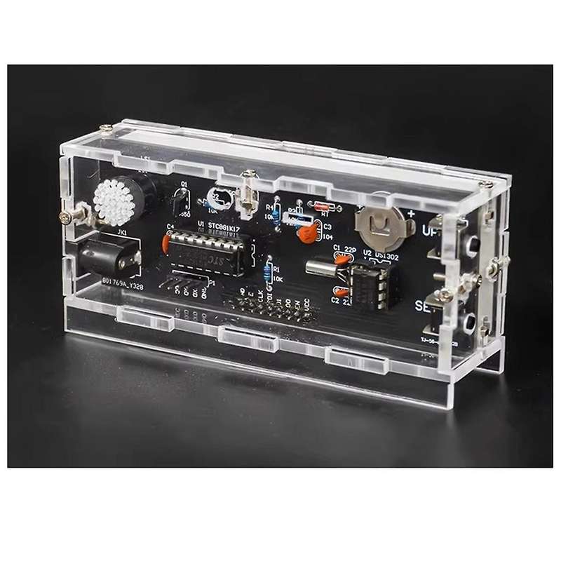 Colorful Digital Clock Kit Colorful RGB Digital Alarm Clock Microcontroller Circuit Board Welding DI