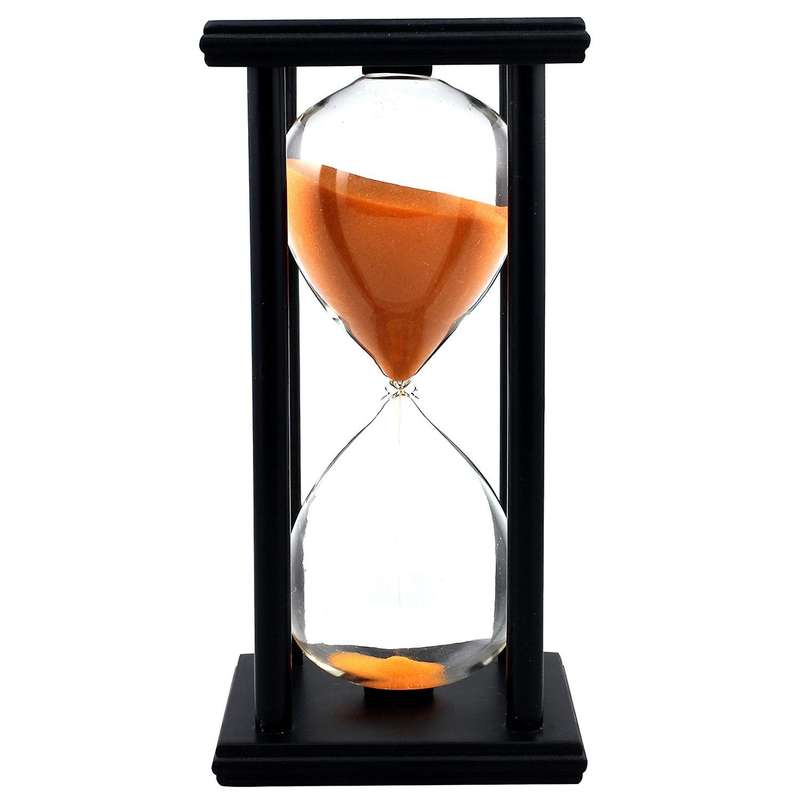 Colors! 60min Wooden Sand Sandglass Hourglass Timer Clock Decor Unique Gift Type:60min Black Orange