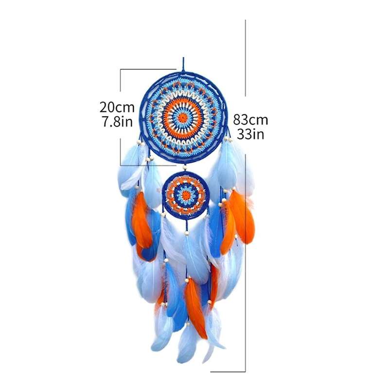 Colorful Feathers Dream Catchers Handmade Dream Catcher for Bedroom Dream Catcher for Wall Hanging D