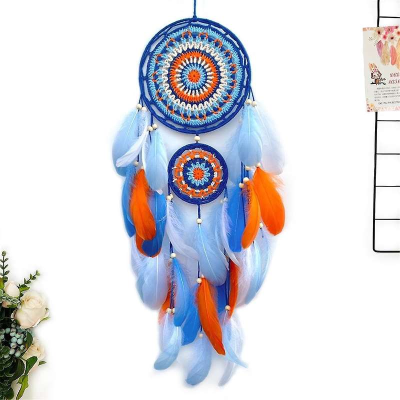 Colorful Feathers Dream Catchers Handmade Dream Catcher for Bedroom Dream Catcher for Wall Hanging D