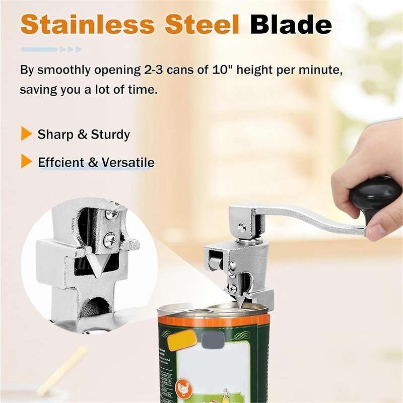 Commercial Can Opener Heavy Duty, Manual Can Opener with Plated Steel Base for Restaurant, Food Stor