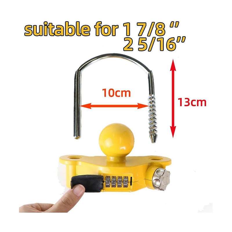 Combination Trailer Lock Rv Security Lock Dome Coupler U-shaped Dome Lock Lock Trailer Lock Auto Su
