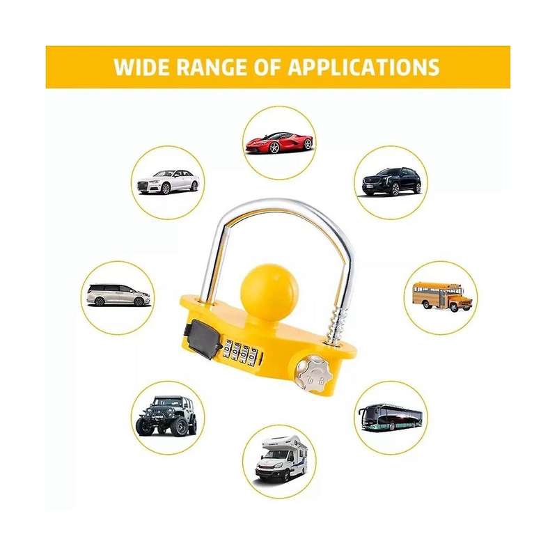 Combination Trailer Lock Rv Security Lock Dome Coupler U-shaped Dome Lock Lock Trailer Lock Auto Su