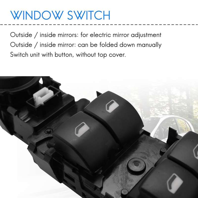 Compatible Citroen C5 I, II, C8 Window Switch (with Mirror Folding Function)