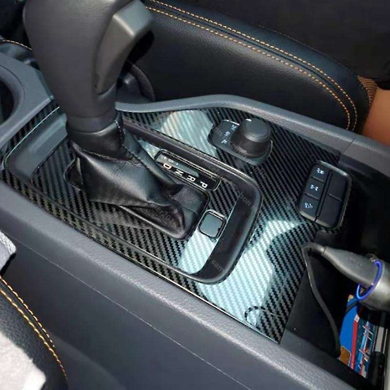 Compatible Everest Endeavor 2015+ Carbon Fiber Stainless Steel Gear Shift Panel Cover Trim Frame Dec
