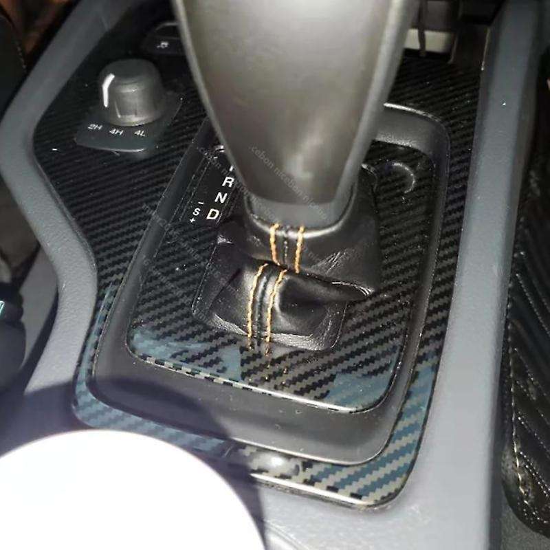 Compatible Everest Endeavor 2015+ Carbon Fiber Stainless Steel Gear Shift Panel Cover Trim Frame Dec