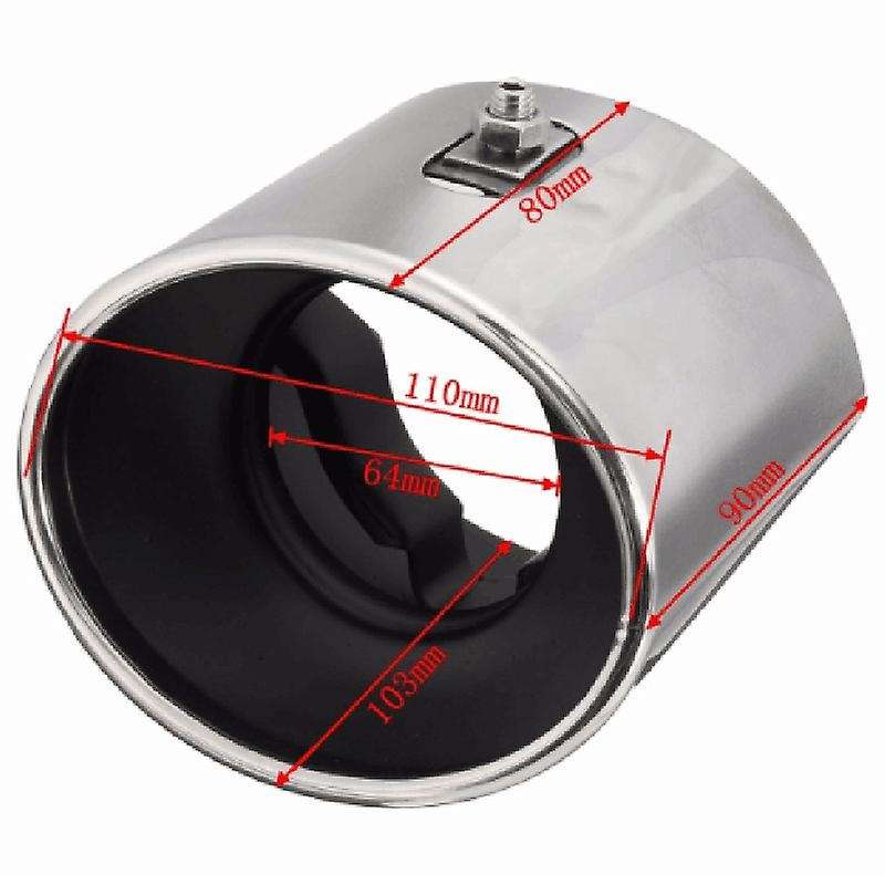 Compatible Honda Accord 2010 2012 REAR MUFFLER TIP PIPE STEEL EXHAUST TAIL