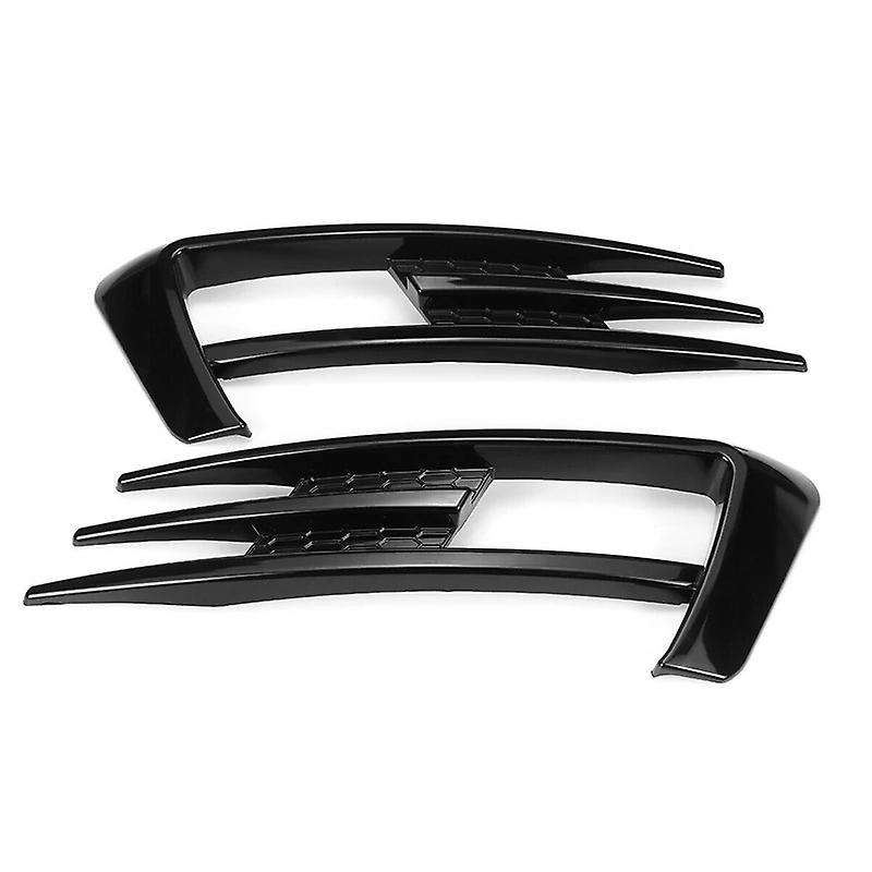 Compatible Golf 7 MK7 2013-2017 Gloss Black Car Bumper Fog Light Grille Trim
