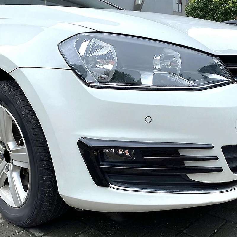 Compatible Golf 7 MK7 2013-2017 Gloss Black Car Bumper Fog Light Grille Trim