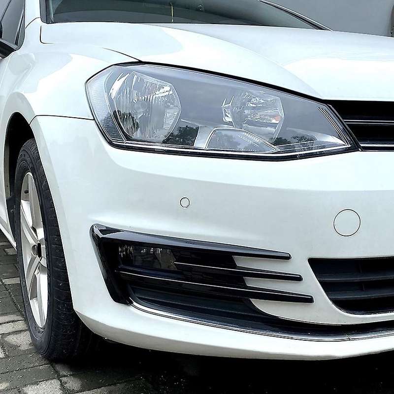 Compatible Golf 7 MK7 2013-2017 Gloss Black Car Bumper Fog Light Grille Trim