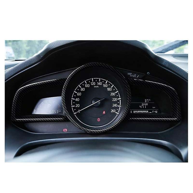 Compatible Mazda 3 Axela 2014-18 Carbon Fiber Dashboard Interior Cover Trim