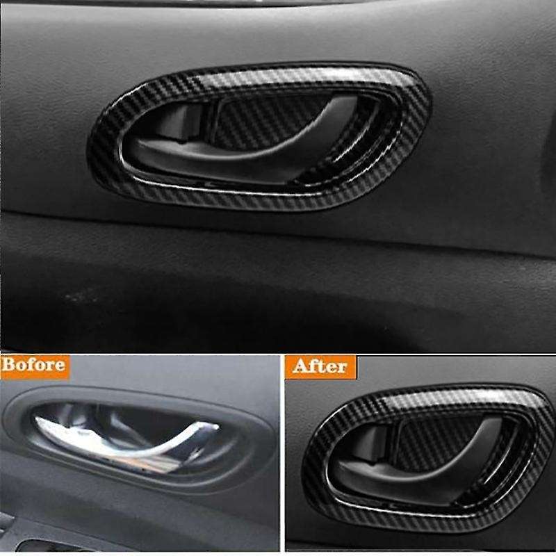 Compatible Nissan Navara NP300 2016-2021 Carbon Fibre Car Door Handle Cover