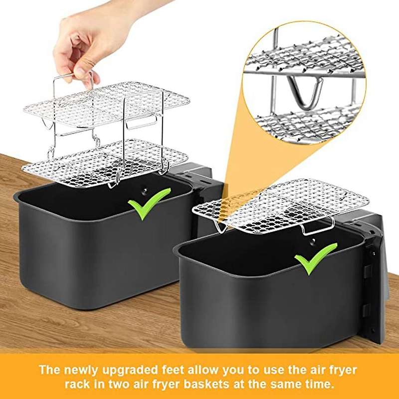 Compatible Ninja Dual Air Fryer 304 Stainless Steel Dehydrator Rack