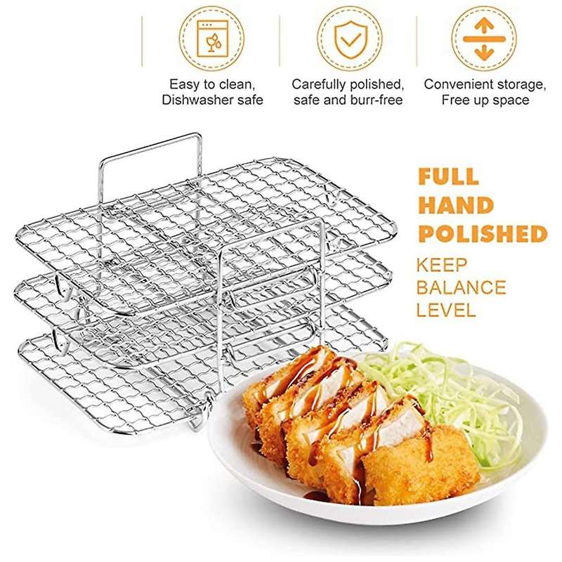 Compatible Ninja Dual Air Fryer 304 Stainless Steel Dehydrator Rack