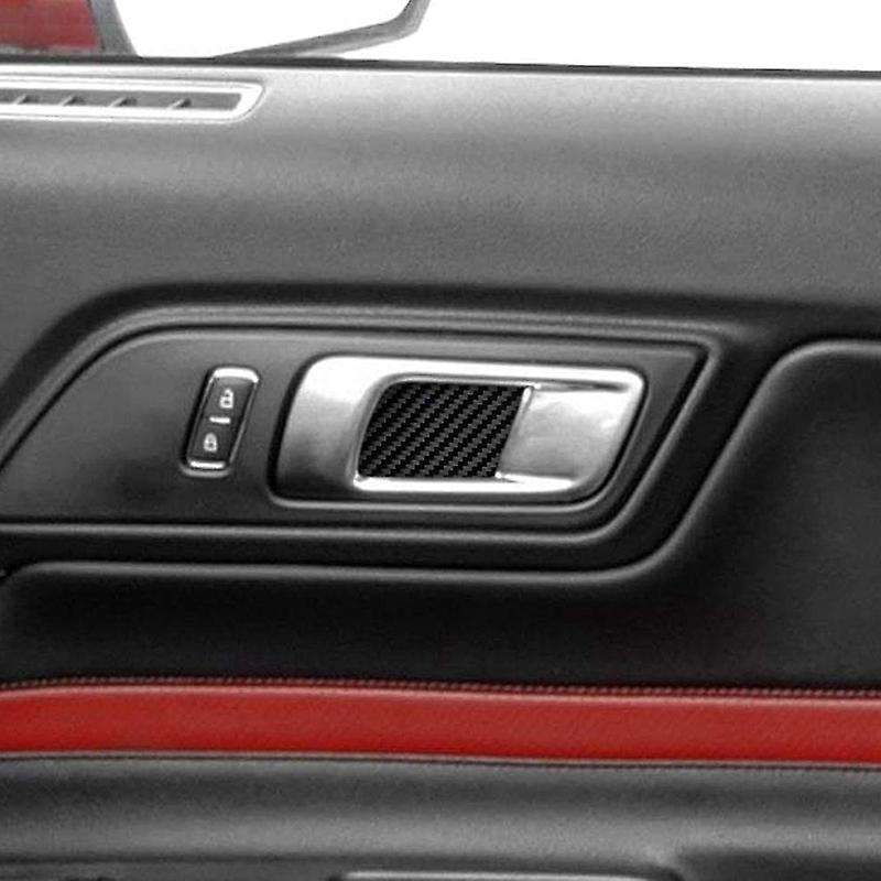 Compatible with Sticker Carbon Fiber Door Handle Trim Cover Accessories for 2015-2020