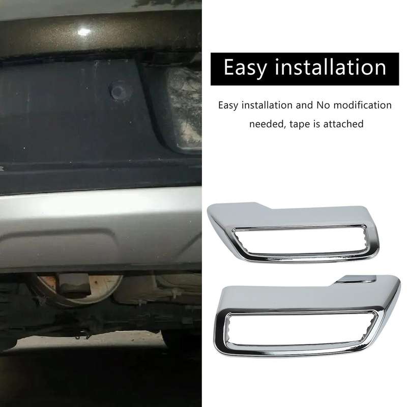 Compatible Peugeot 3008 5008 Allure 2017 - 2019 Exhaust Pipe Tail Cover ABS