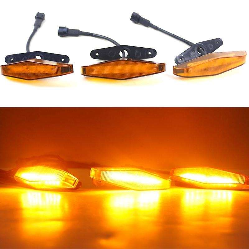 Compatible with for 2014 -2019 4Runner PRO Front Bumper Center Grille Grill LED Lights Amber Yellow