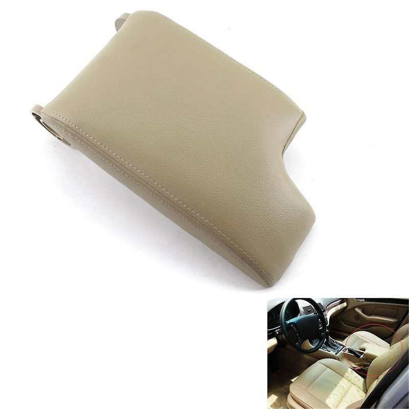 Complete Center Armrest Cover Console Lid Beige for E46 98-06 Fiber Leather