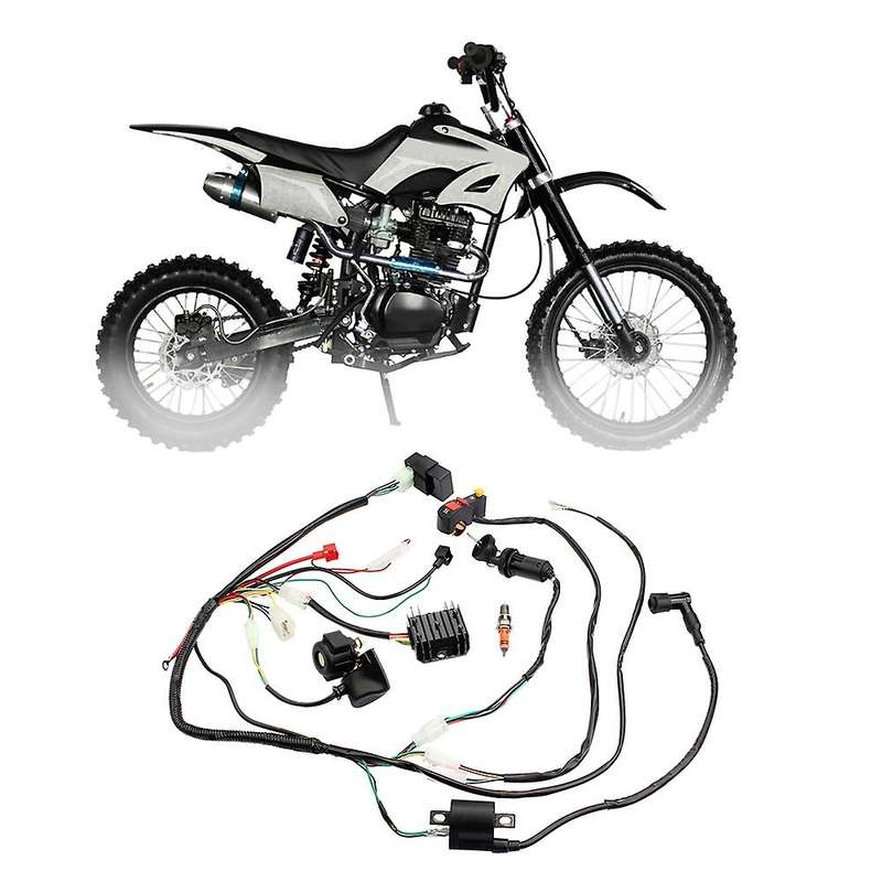 Complete Electrics Wiring Harness CDI Ignition Coil Solenoid Relay Kits for 4-Stroke ATV QUAD Dirt B