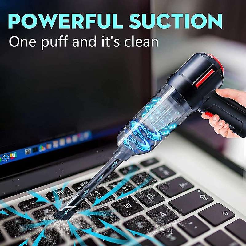 Compressed Air Duster Rechargeable Mini Vacuum Cleaner , 6000 Pa, for Computer, Keyboard ,laptop, C