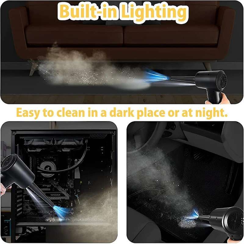 Compressed Air Duster,electric Air Duster and Vacuum 2 In 1, 3 Speeds 51000 Rpm Cordless Air Blower