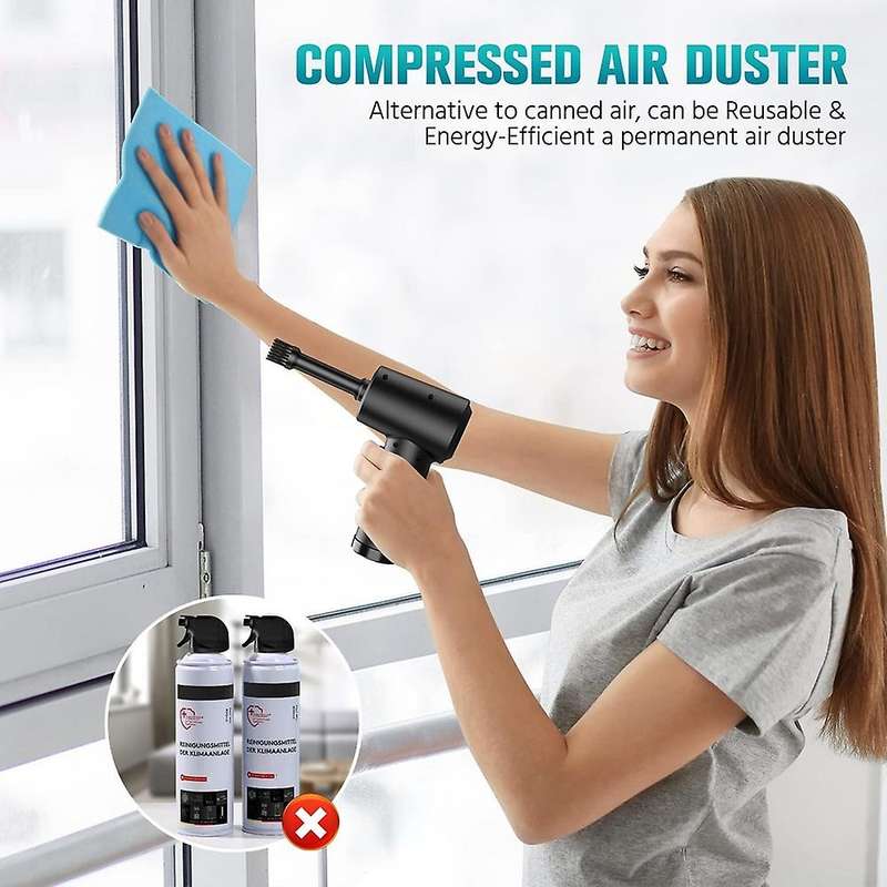 Compressed Air Duster-51000rpm-keyboard-cleaner - Good Replace Compressed Air Can - Reusable No Can