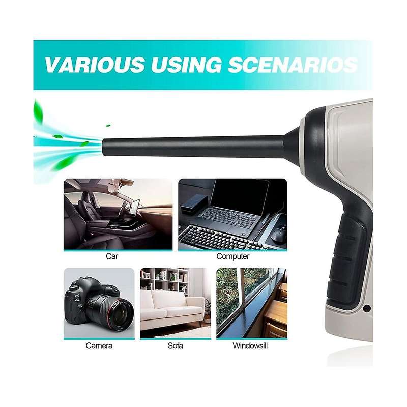 Compressed Air Duster, Keyboard Cleaner, 3-In-1 Mini Vacuum, Reusable Rechargeable Cordless Dust Bl