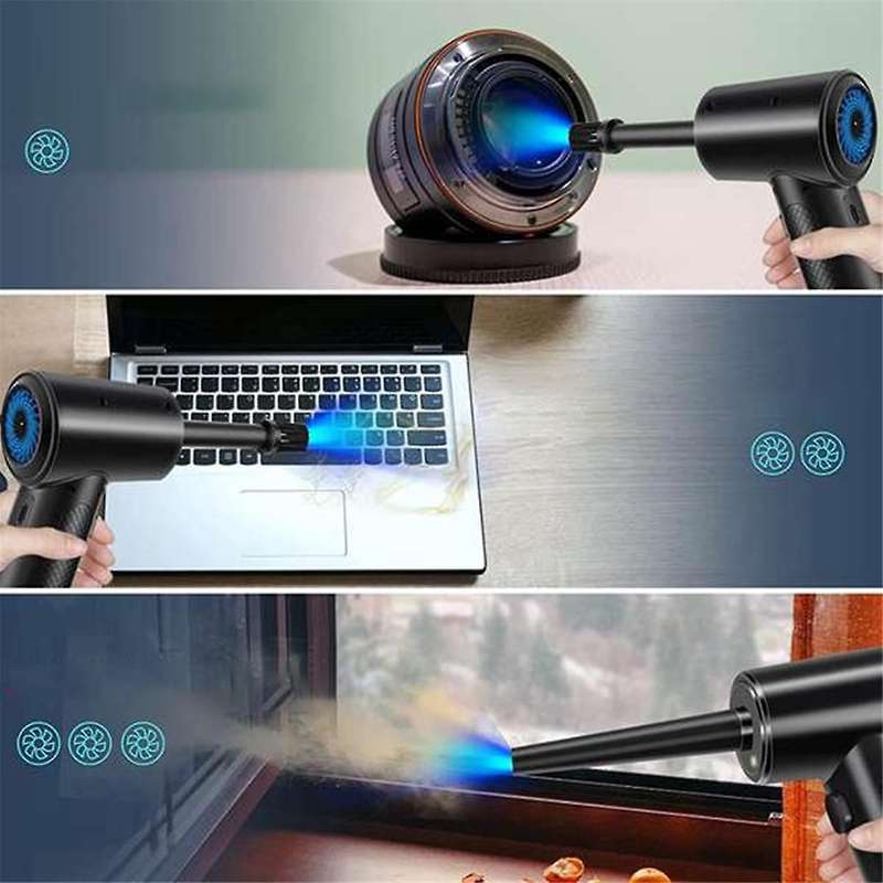 Compressed Air Duster for Computer Keyboard 51000 RPM Mini Electric Cordless Air Dust Cleaner