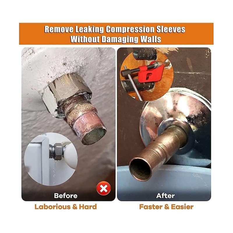 Compression Sleeve Puller Tool Remove Ferrule & Nut Of Pipe,ferrule Puller for 1/2inch Water Compres