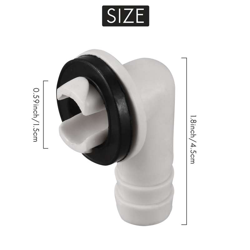 Conditioner Ac Drain Hose Connector Elbow Fitting with Rubber Ring for Mini-Split Units and Window