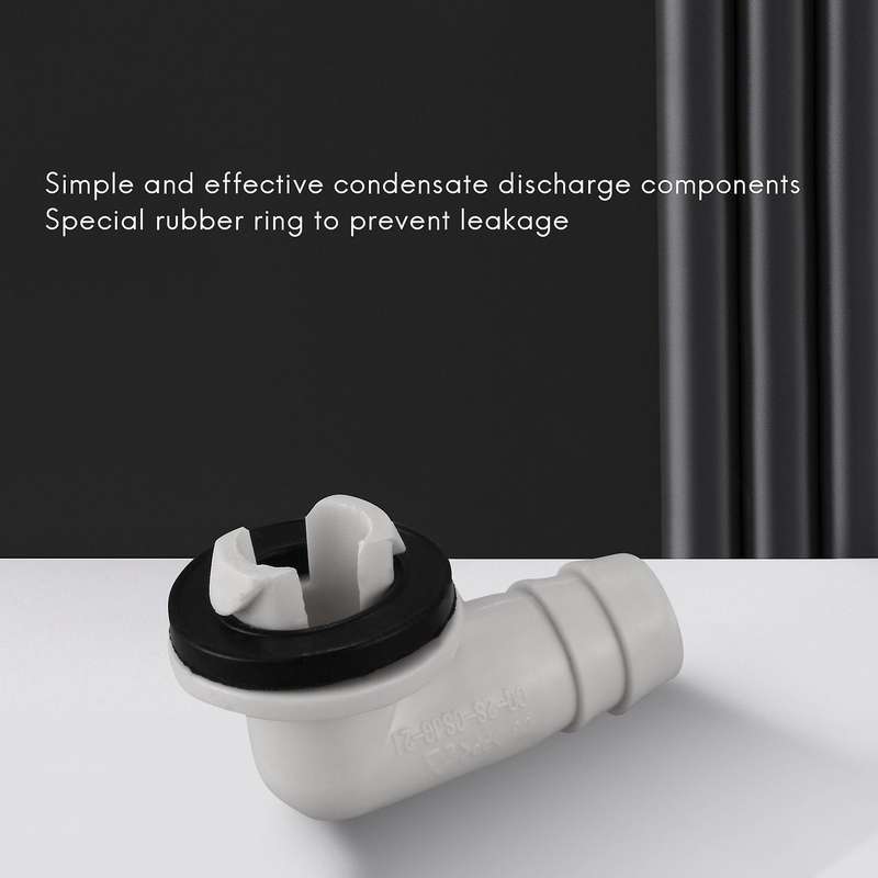 Conditioner Ac Drain Hose Connector Elbow Fitting with Rubber Ring for Mini-Split Units and Window