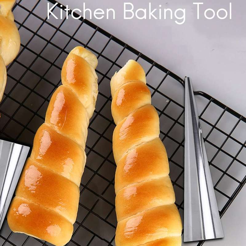 Conical Tube Cone Roll Moulds Spiral Croissants Molds Cream Horn Mould Pastry Mold Cookie Dessert K