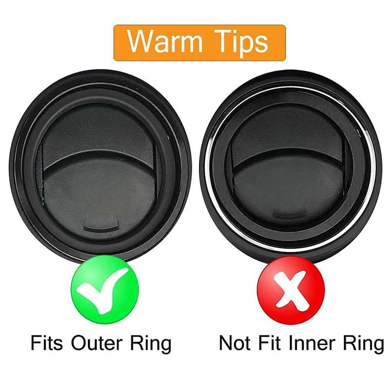 Conditioning A/c Outer Vent Rings Trim Decoration Cover Interior Accessories for 2016-2021 (black)