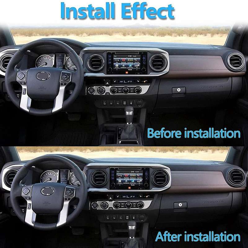 Conditioning A/c Outer Vent Rings Trim Decoration Cover Interior Accessories for 2016-2021 (black)