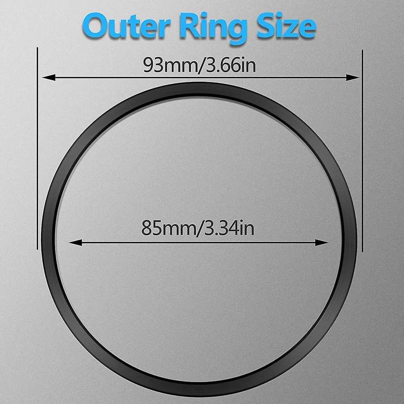 Conditioning A/c Outer Vent Rings Trim Decoration Cover Interior Accessories for 2016-2021 (black)