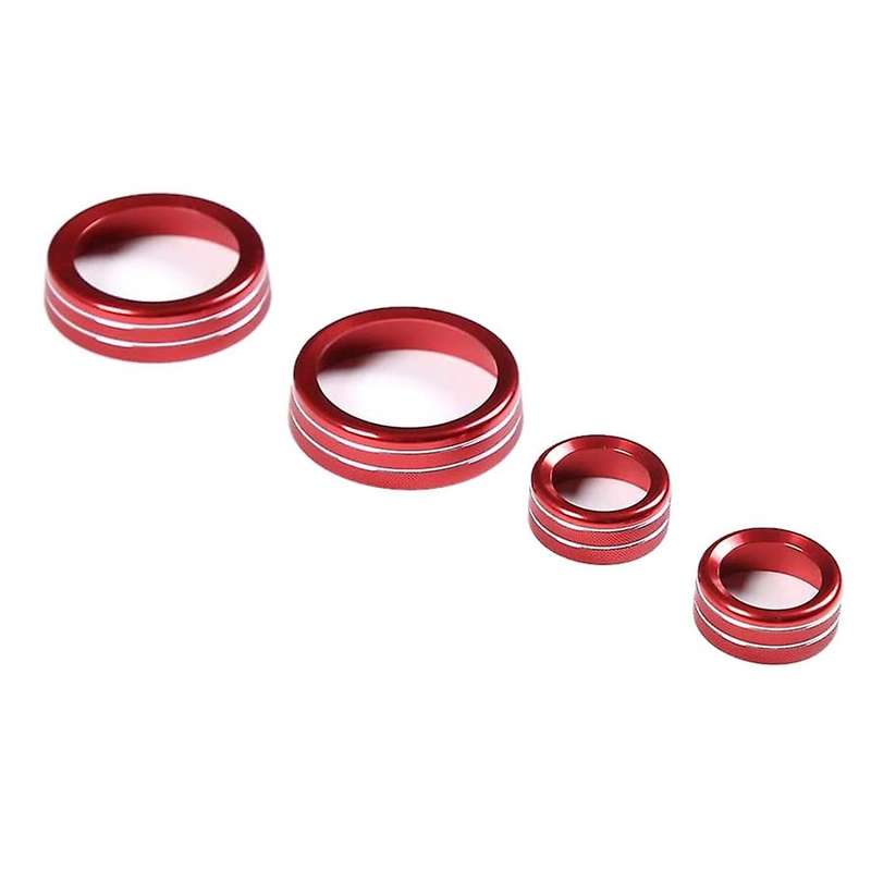 Console Ac Volume Knob Button Switch Cover for Corvette C7 2014-2019 Accessories Red