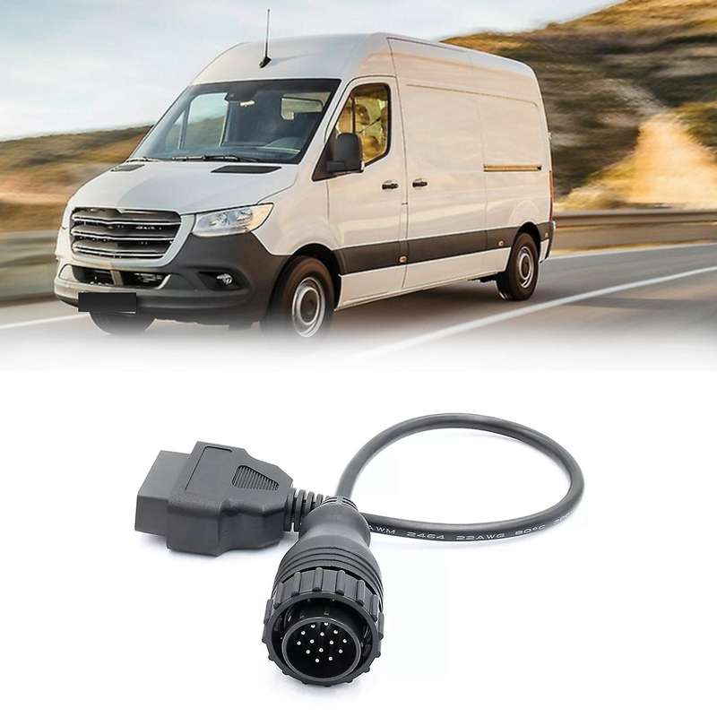 Connector for Sprinter 14 Pin to 16 Pin to OBD2 Car Adapter Connector Cable Diagnostic Tool