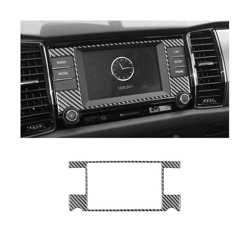 Console Control Navigation Panel Trim Sticker Carbon Fiber for Kodiaq 2017-2021 Accessories