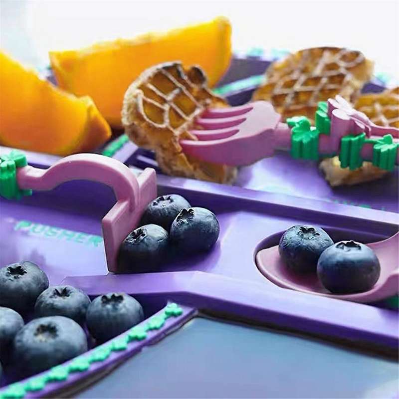 Constructiveeating Garden Fairy Plate & Utensils Children's Table Placemats 3 Piece Dinnerware & Pla