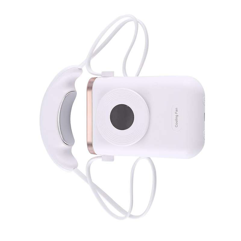 Convenient Air Conditioner Bladeless Cooling Neck Fan Digital Display Adjustable Leafless Summer Ha